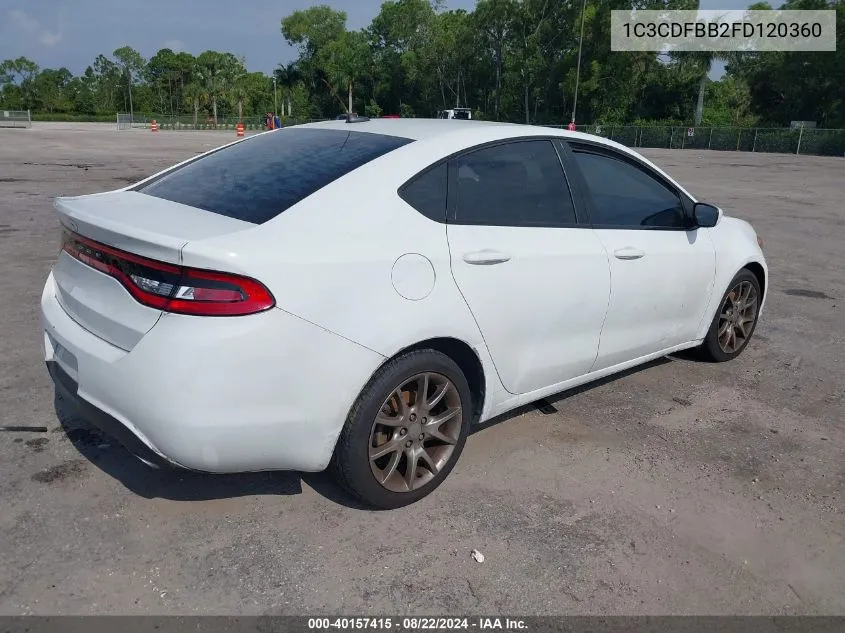 1C3CDFBB2FD120360 2015 Dodge Dart Sxt