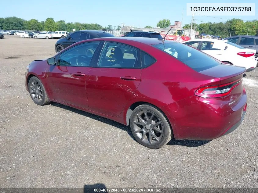 2015 Dodge Dart Se VIN: 1C3CDFAA9FD375788 Lot: 40172043