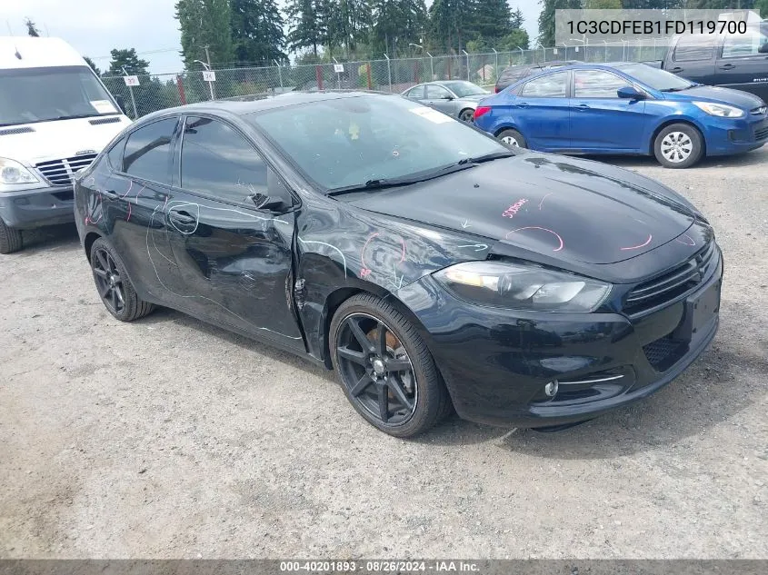 2015 Dodge Dart Gt VIN: 1C3CDFEB1FD119700 Lot: 40201893