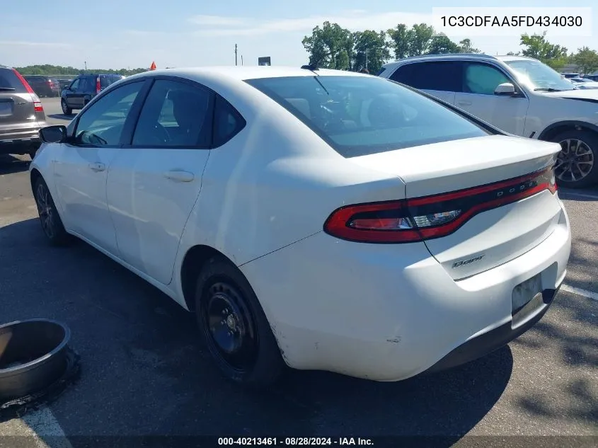 1C3CDFAA5FD434030 2015 Dodge Dart Se