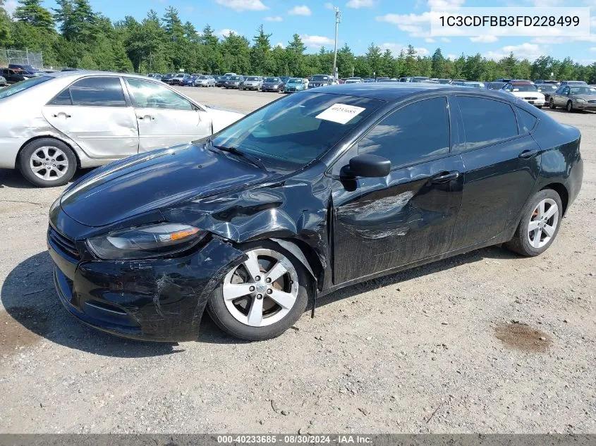 2015 Dodge Dart Sxt VIN: 1C3CDFBB3FD228499 Lot: 40233685