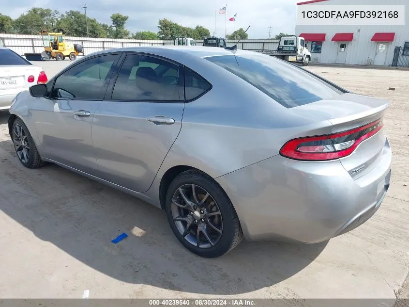 2015 Dodge Dart Se VIN: 1C3CDFAA9FD392168 Lot: 40239540