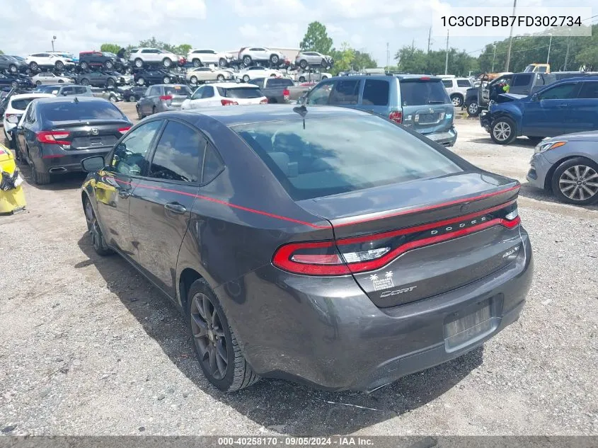 1C3CDFBB7FD302734 2015 Dodge Dart Sxt