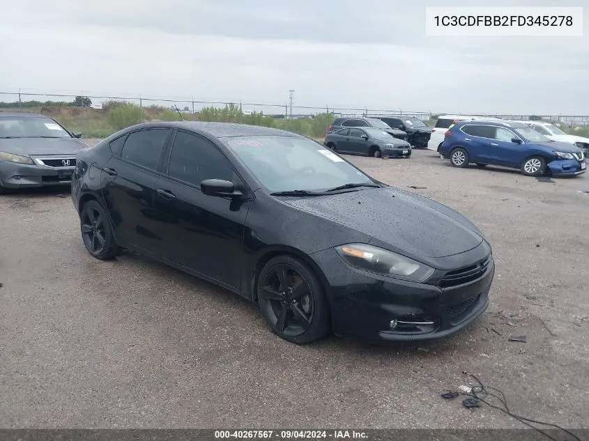 1C3CDFBB2FD345278 2015 Dodge Dart Sxt