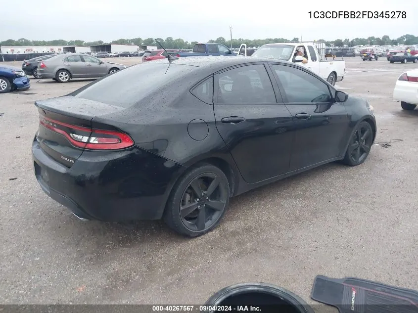 1C3CDFBB2FD345278 2015 Dodge Dart Sxt