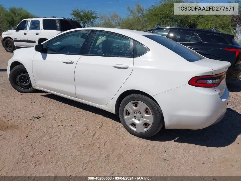 2015 Dodge Dart Se VIN: 1C3CDFAA2FD277671 Lot: 40268553