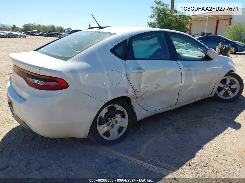 2015 Dodge Dart Se VIN: 1C3CDFAA2FD277671 Lot: 40268553