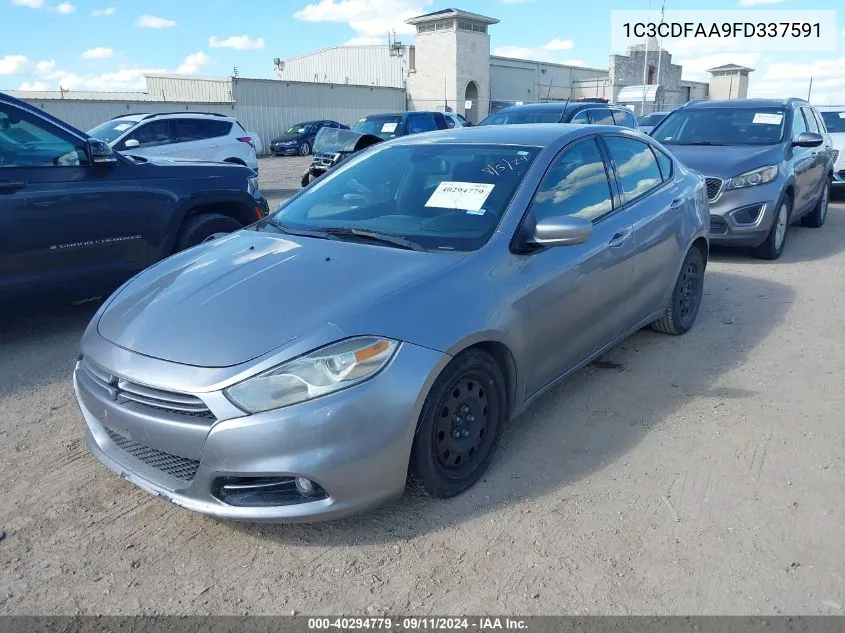 2015 Dodge Dart Se VIN: 1C3CDFAA9FD337591 Lot: 40294779