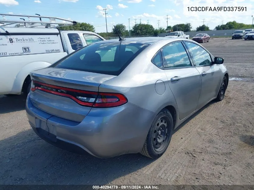 2015 Dodge Dart Se VIN: 1C3CDFAA9FD337591 Lot: 40294779