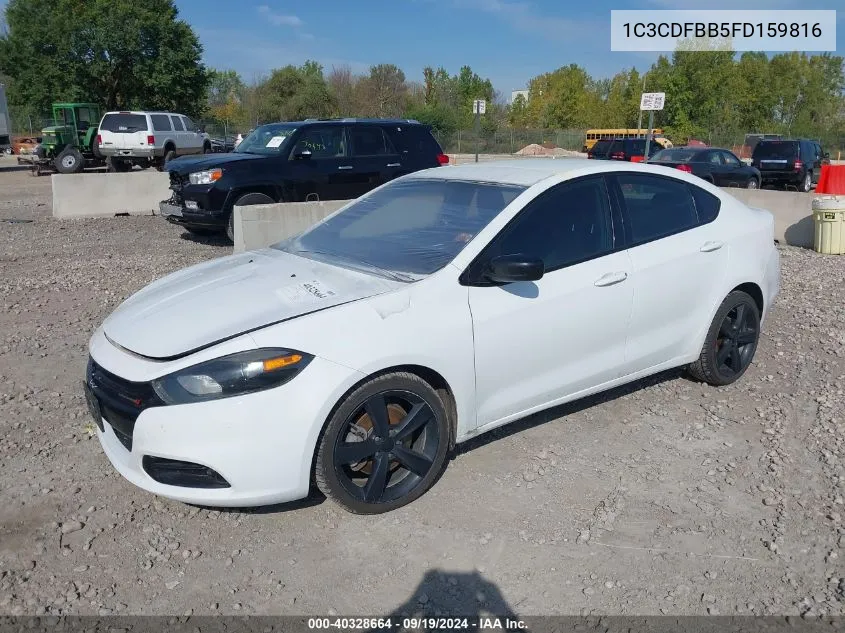 2015 Dodge Dart Sxt VIN: 1C3CDFBB5FD159816 Lot: 40328664