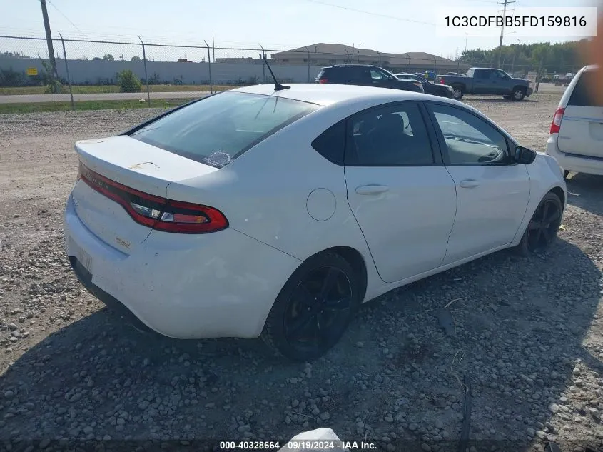 2015 Dodge Dart Sxt VIN: 1C3CDFBB5FD159816 Lot: 40328664