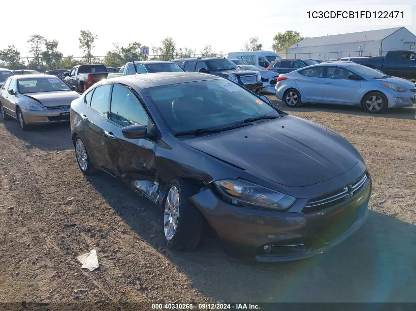 2015 Dodge Dart Limited VIN: 1C3CDFCB1FD122471 Lot: 40330268