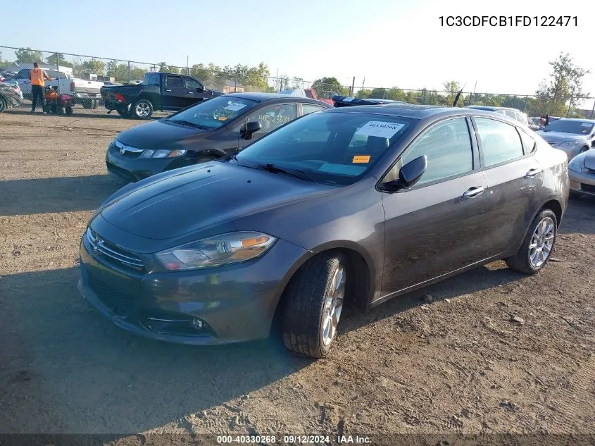 2015 Dodge Dart Limited VIN: 1C3CDFCB1FD122471 Lot: 40330268