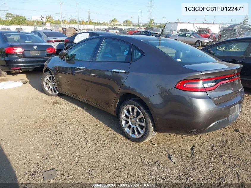 2015 Dodge Dart Limited VIN: 1C3CDFCB1FD122471 Lot: 40330268