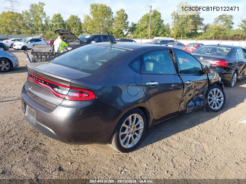 2015 Dodge Dart Limited VIN: 1C3CDFCB1FD122471 Lot: 40330268