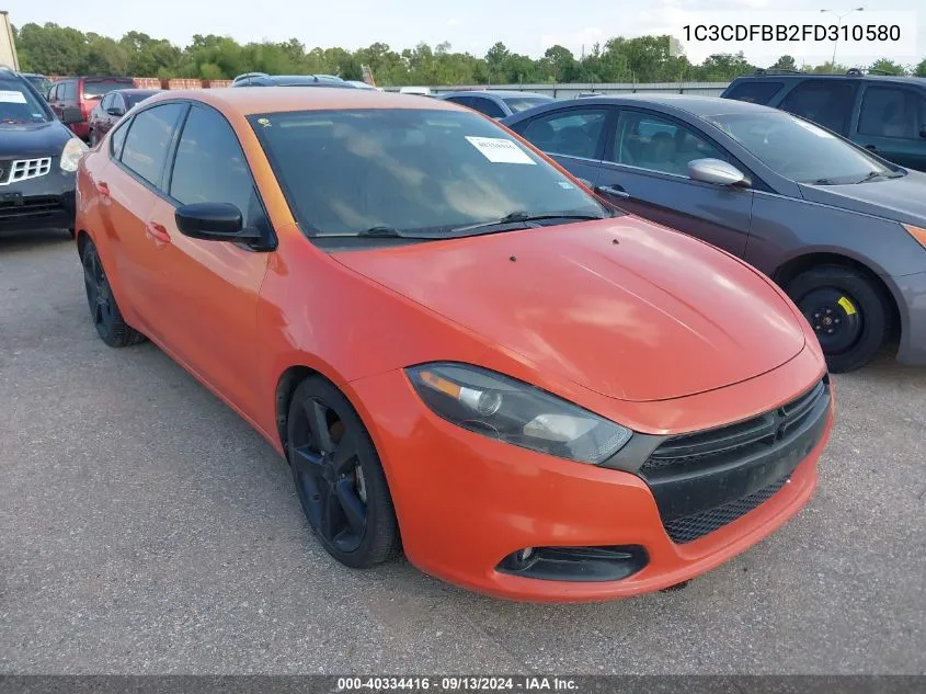 2015 Dodge Dart Sxt VIN: 1C3CDFBB2FD310580 Lot: 40334416