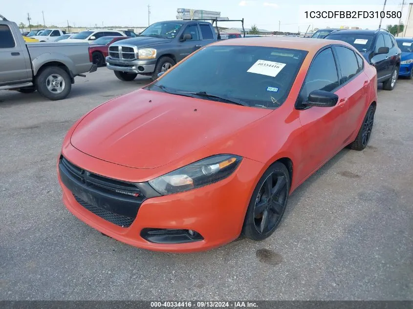 2015 Dodge Dart Sxt VIN: 1C3CDFBB2FD310580 Lot: 40334416