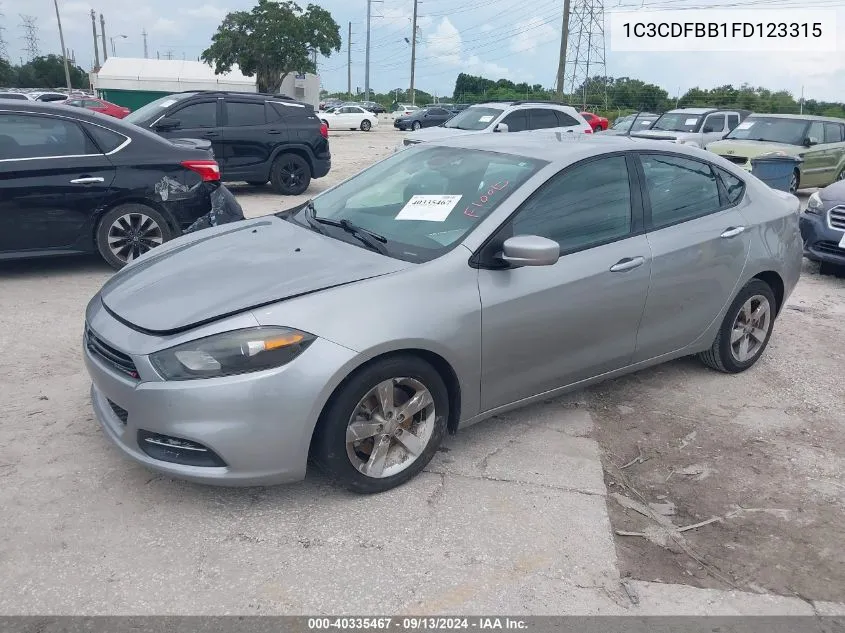 2015 Dodge Dart Sxt VIN: 1C3CDFBB1FD123315 Lot: 40335467