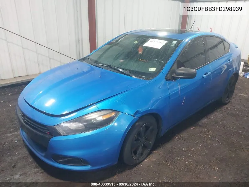 2015 Dodge Dart Sxt VIN: 1C3CDFBB3FD298939 Lot: 40339513