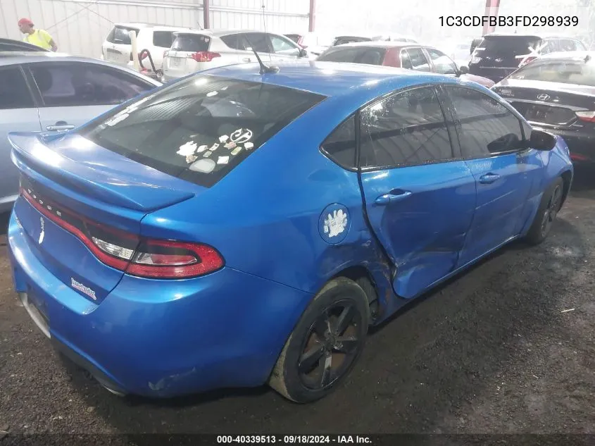 2015 Dodge Dart Sxt VIN: 1C3CDFBB3FD298939 Lot: 40339513