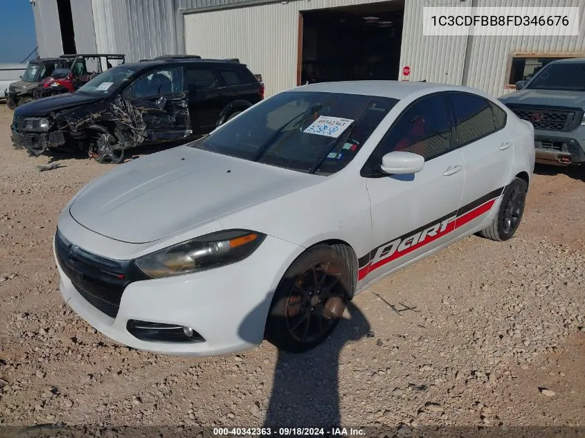 2015 Dodge Dart Sxt VIN: 1C3CDFBB8FD346676 Lot: 40342363