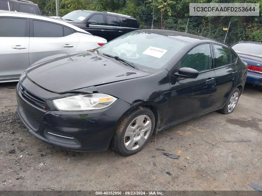 2015 Dodge Dart Se VIN: 1C3CDFAA0FD253644 Lot: 40352950