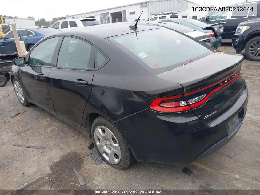 2015 Dodge Dart Se VIN: 1C3CDFAA0FD253644 Lot: 40352950