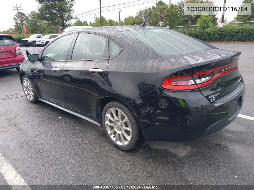 2015 Dodge Dart Limited VIN: 1C3CDFCB3FD116784 Lot: 40357705