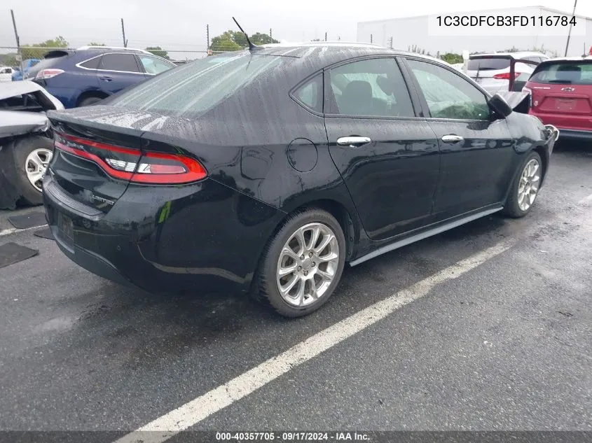 2015 Dodge Dart Limited VIN: 1C3CDFCB3FD116784 Lot: 40357705