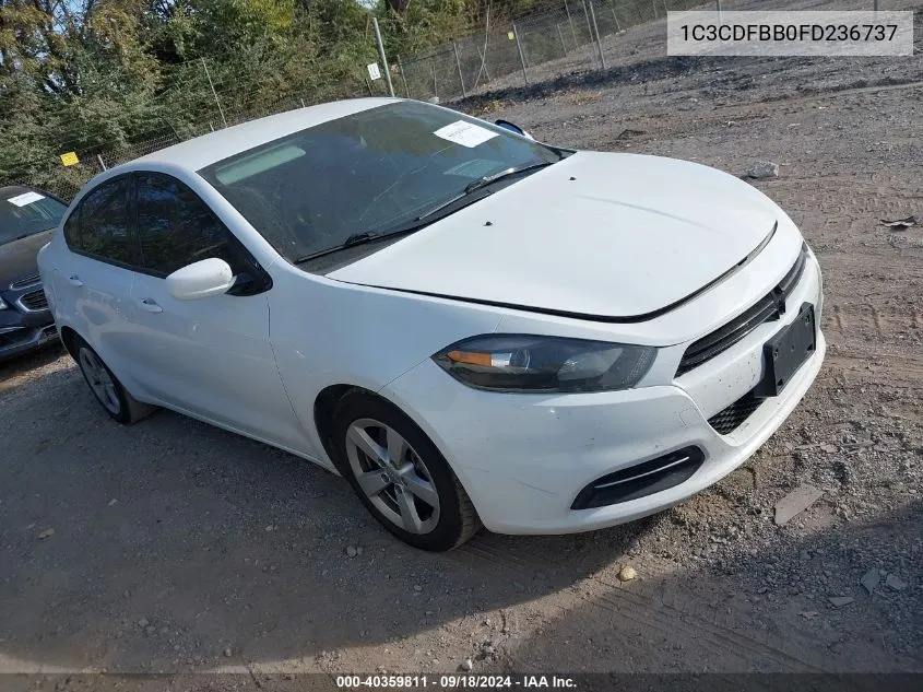 2015 Dodge Dart Sxt VIN: 1C3CDFBB0FD236737 Lot: 40359811