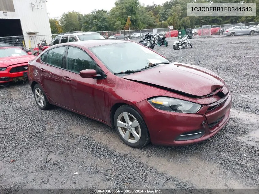 2015 Dodge Dart Sxt VIN: 1C3CDFBB1FD344543 Lot: 40363656