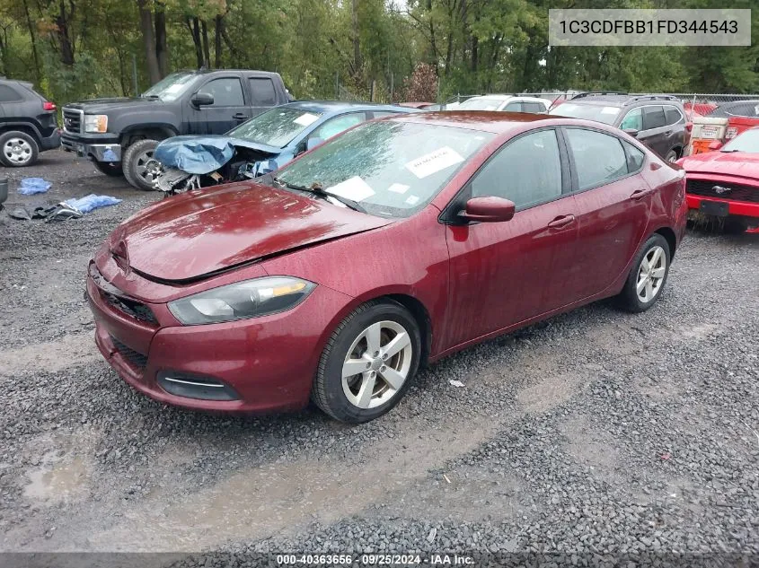 2015 Dodge Dart Sxt VIN: 1C3CDFBB1FD344543 Lot: 40363656