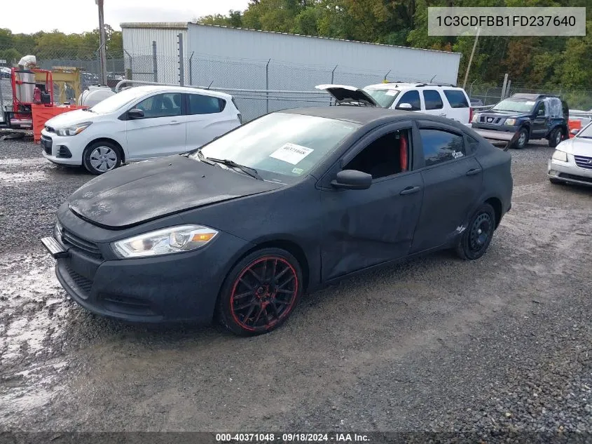 2015 Dodge Dart Sxt VIN: 1C3CDFBB1FD237640 Lot: 40371048