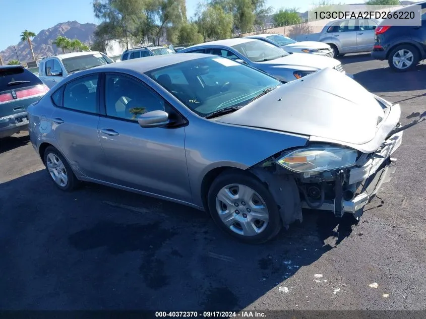 2015 Dodge Dart Se VIN: 1C3CDFAA2FD266220 Lot: 40372370