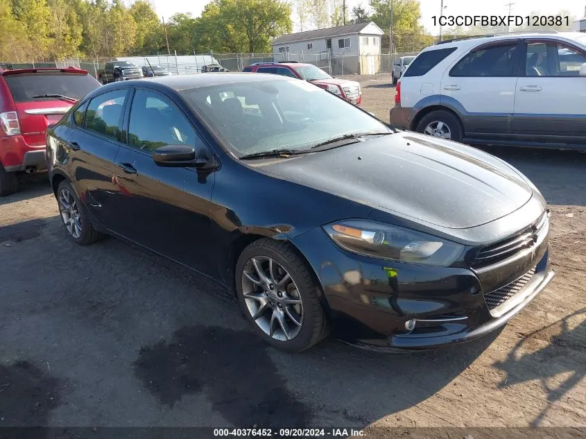 2015 Dodge Dart Sxt VIN: 1C3CDFBBXFD120381 Lot: 40376452