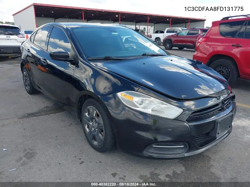 2015 Dodge Dart Se VIN: 1C3CDFAA8FD131775 Lot: 40382220