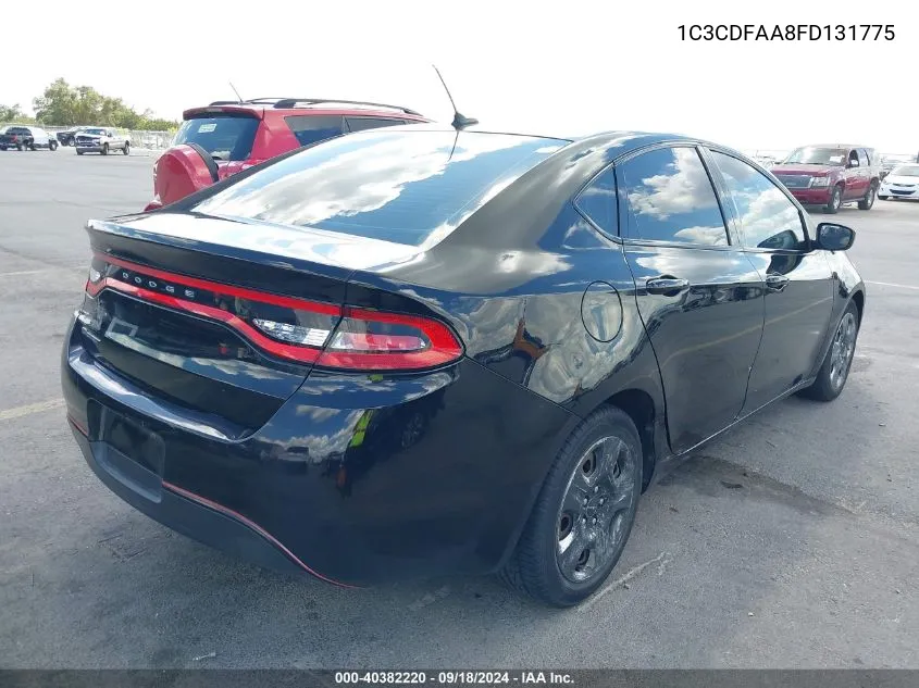 2015 Dodge Dart Se VIN: 1C3CDFAA8FD131775 Lot: 40382220