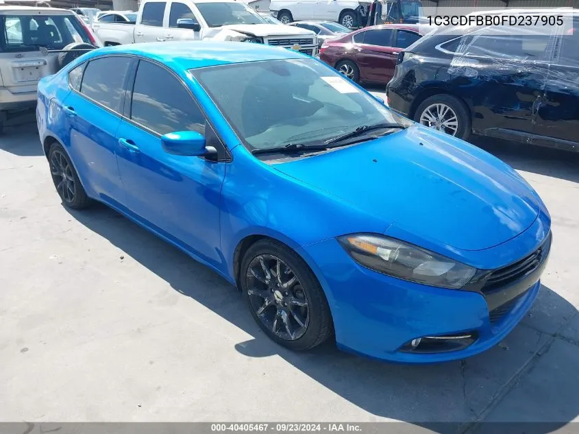 2015 Dodge Dart Sxt VIN: 1C3CDFBB0FD237905 Lot: 40405467