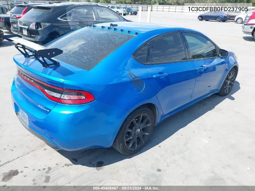 2015 Dodge Dart Sxt VIN: 1C3CDFBB0FD237905 Lot: 40405467