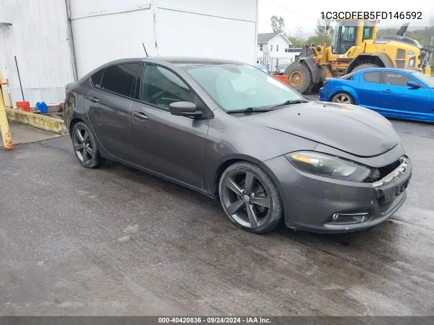 2015 Dodge Dart Gt VIN: 1C3CDFEB5FD146592 Lot: 40420836