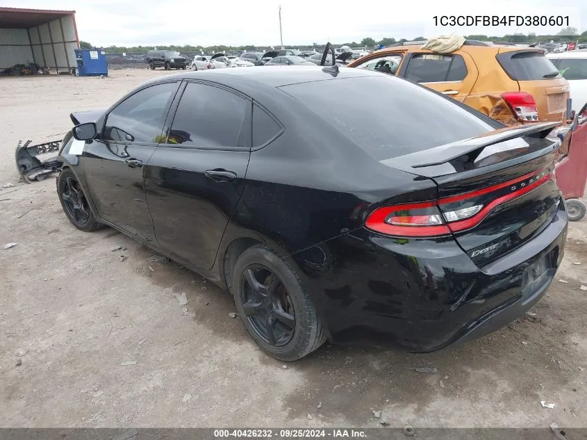 2015 Dodge Dart Sxt VIN: 1C3CDFBB4FD380601 Lot: 40426232