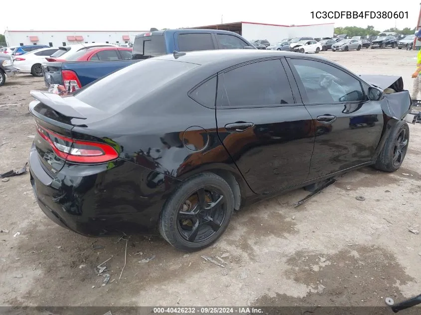 2015 Dodge Dart Sxt VIN: 1C3CDFBB4FD380601 Lot: 40426232