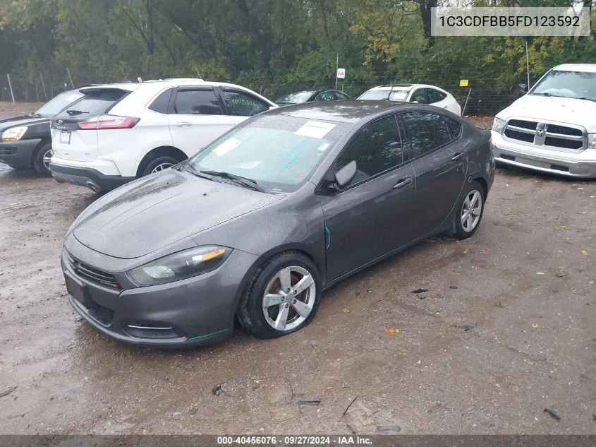 2015 Dodge Dart Sxt VIN: 1C3CDFBB5FD123592 Lot: 40456076