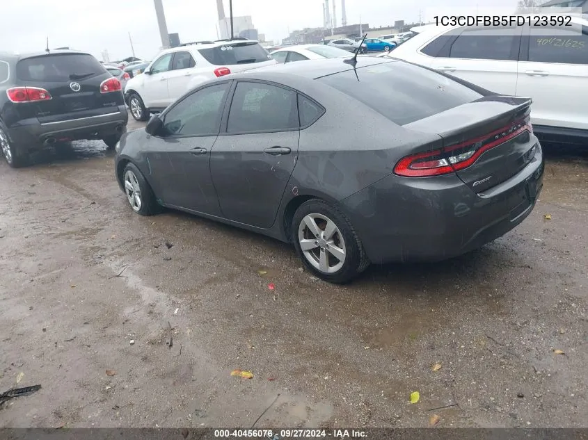 2015 Dodge Dart Sxt VIN: 1C3CDFBB5FD123592 Lot: 40456076