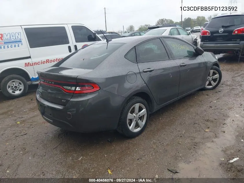 2015 Dodge Dart Sxt VIN: 1C3CDFBB5FD123592 Lot: 40456076