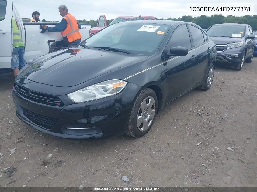 2015 Dodge Dart Se VIN: 1C3CDFAA4FD277378 Lot: 40456819