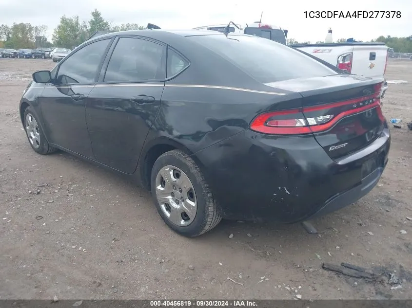 2015 Dodge Dart Se VIN: 1C3CDFAA4FD277378 Lot: 40456819