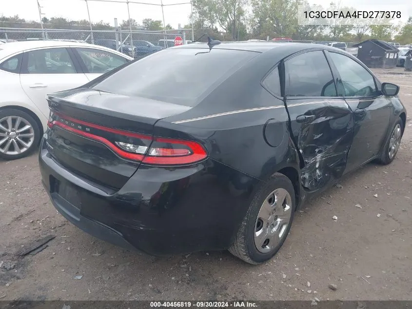 2015 Dodge Dart Se VIN: 1C3CDFAA4FD277378 Lot: 40456819