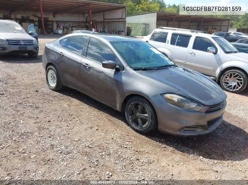 2015 Dodge Dart Sxt VIN: 1C3CDFBB7FD281559 Lot: 40458973