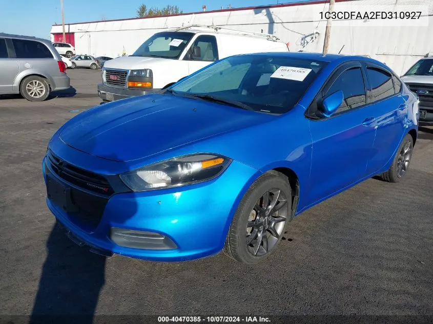 2015 Dodge Dart Se VIN: 1C3CDFAA2FD310927 Lot: 40470385